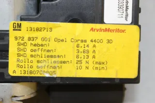 Schiebedachmotor Motor Schiebedach 13182713, 5WK11478 Opel Corsa D Bj.07 - Bild 4