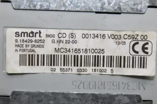 Autoradio CD Grundig 0013416V003, 9184298252 Smart ForTwo 450 MC01 Bj.06 - Bild 7