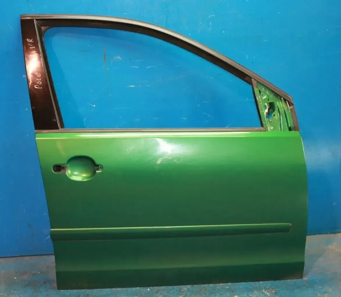 VW Polo IV 9N Bj.03 Beifahrertür Tür vorne rechts grün met - Bild 1