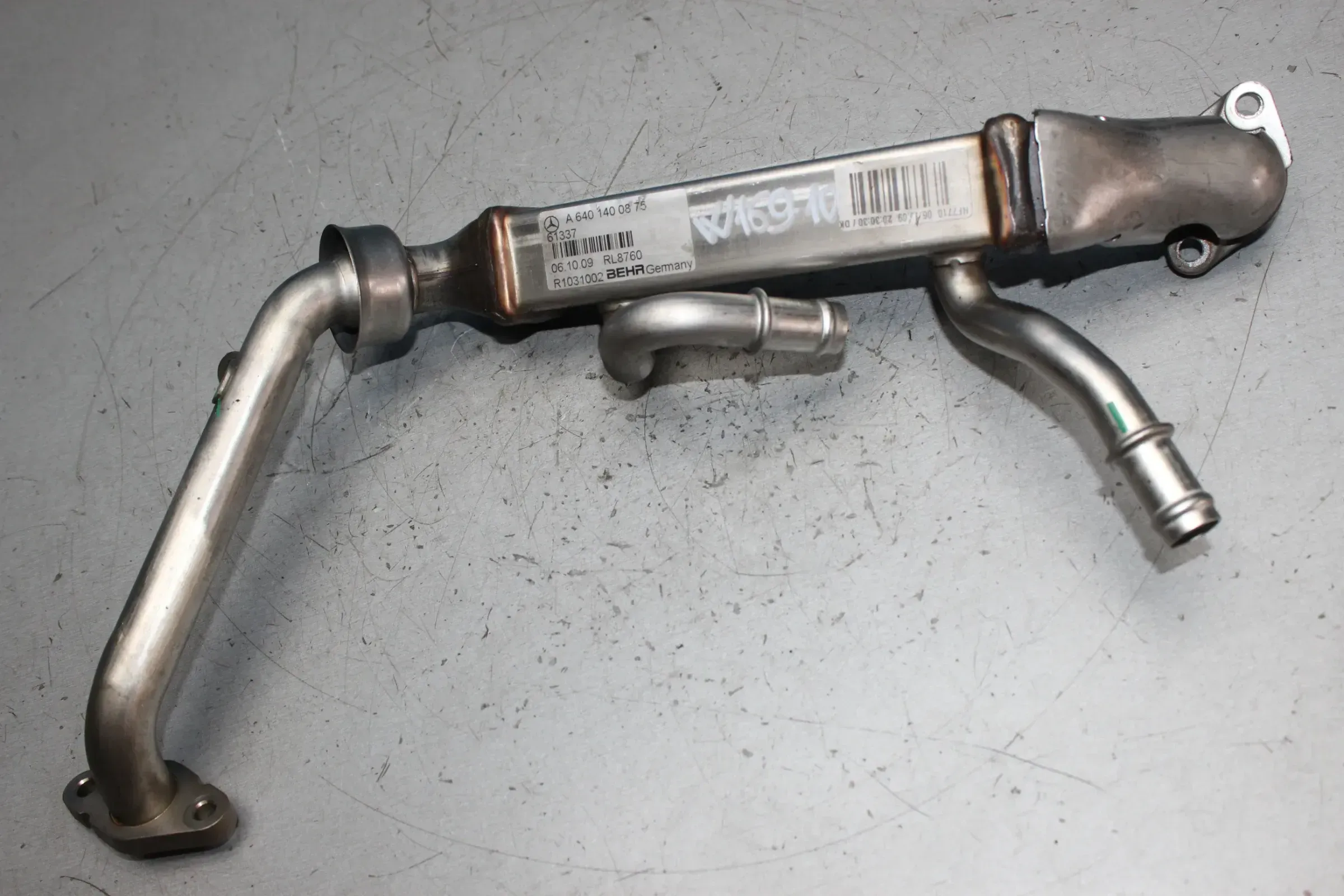 Abgaskühler AGR Kühler A6401400875 Rohr A6401410204 Mercedes W169 A180 CDI Bj.10 - Bild 1