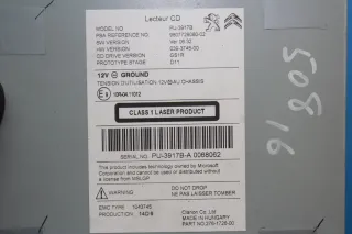 Navi CD Laufwerk Navigationssystem Leser 9807729080 Peugeot 508 I 8D Bj.16 - Bild 2