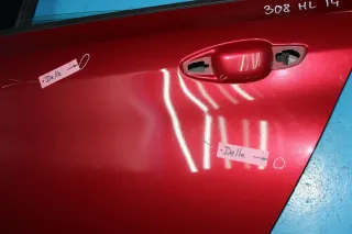 Tür hinten links mit Türscheibe EPYD Rubinrot Peugeot 308 II T9 Bj.14 - Bild 3