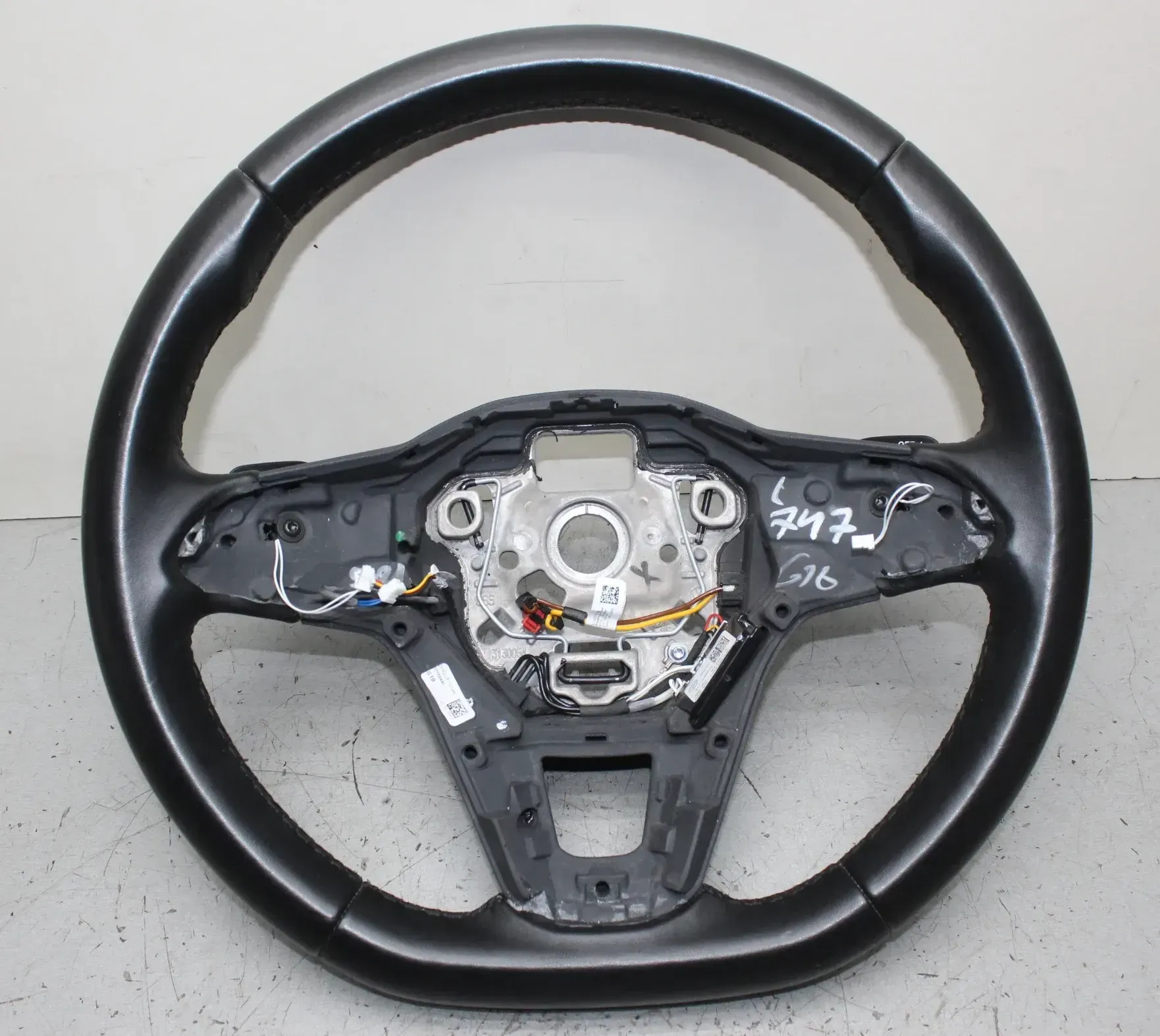 VW Golf 8 VIII Leder Lenkrad Schaltwippen 5H0419093 5H0959542L ohne Anbauteile - Bild 1
