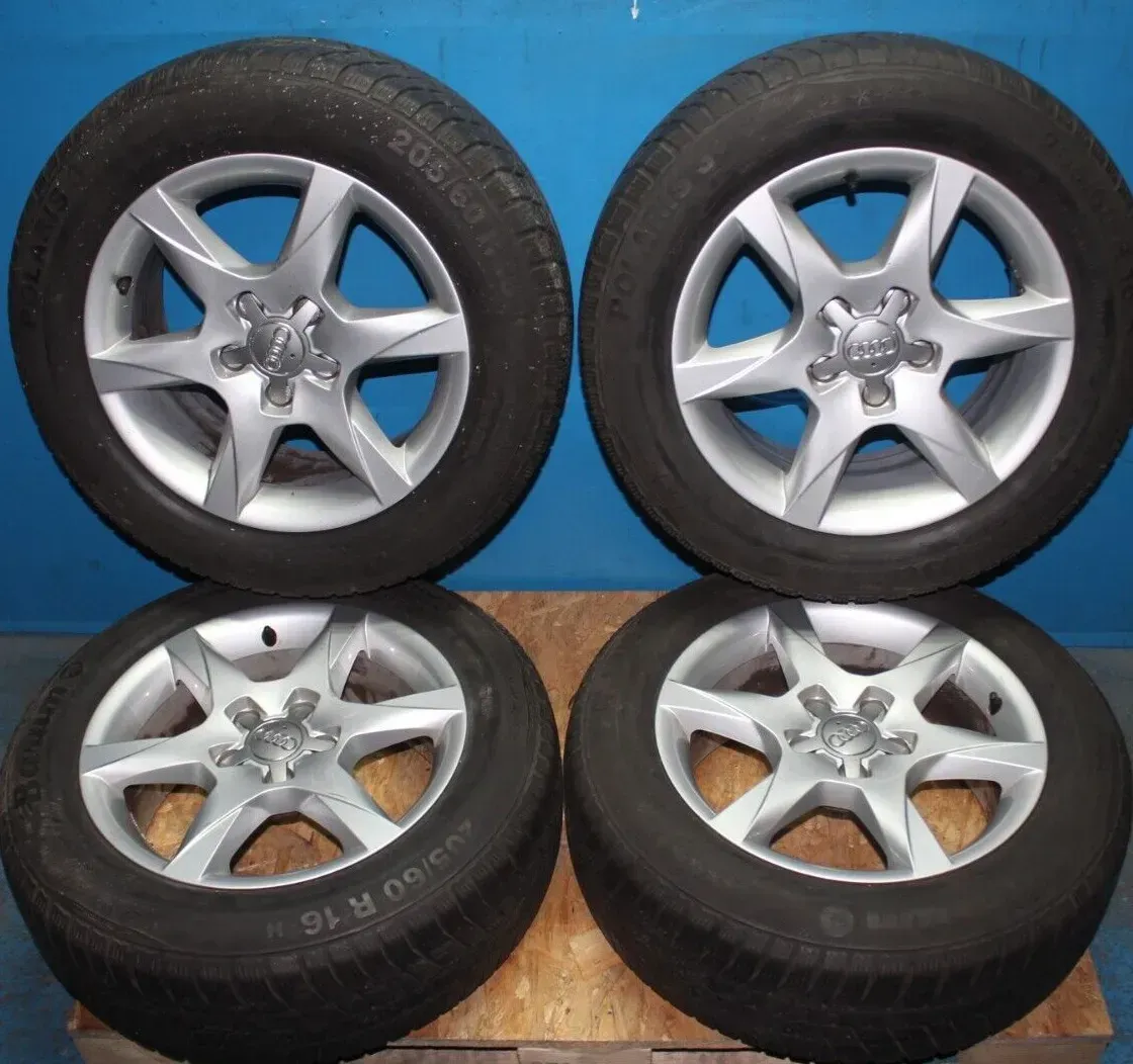 4x Alufelge 4F0601025CM 7,0Jx16H2 ET35 LK 5x112 Reifen 205/60 R16 92H Audi A6 4F - Bild 1