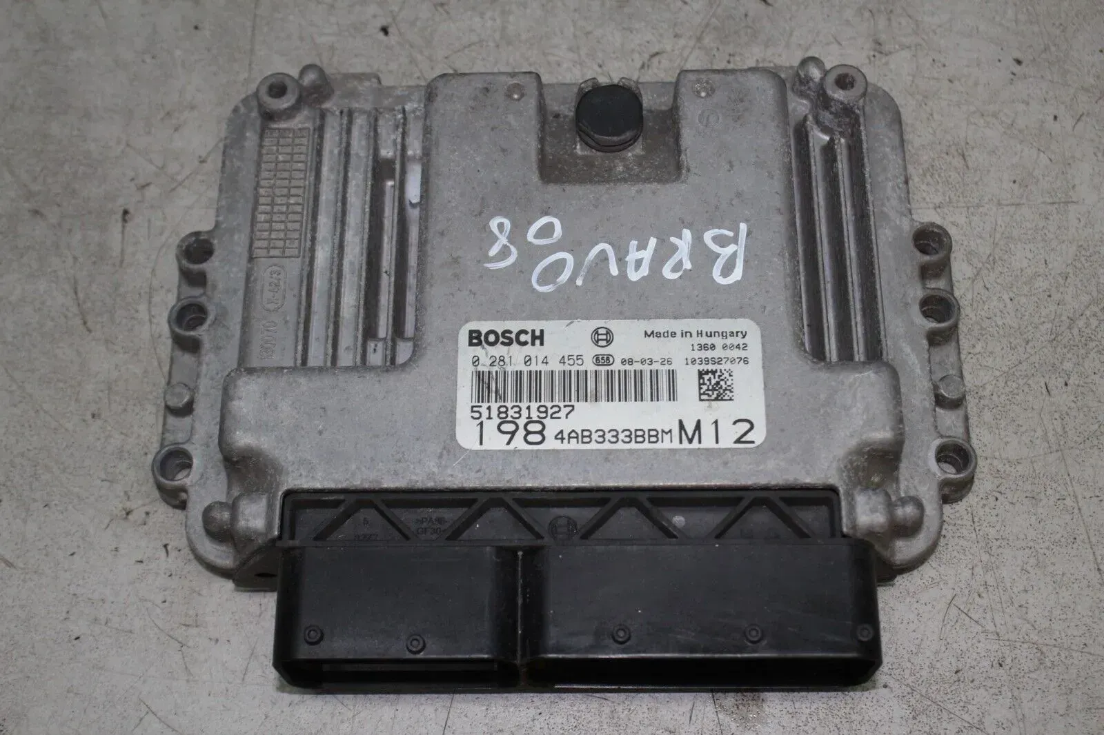 Motorsteuergerät Steuergerät 0281014455 51831927 Fiat Bravo II 198 1.6D Bj.08 - Bild 1