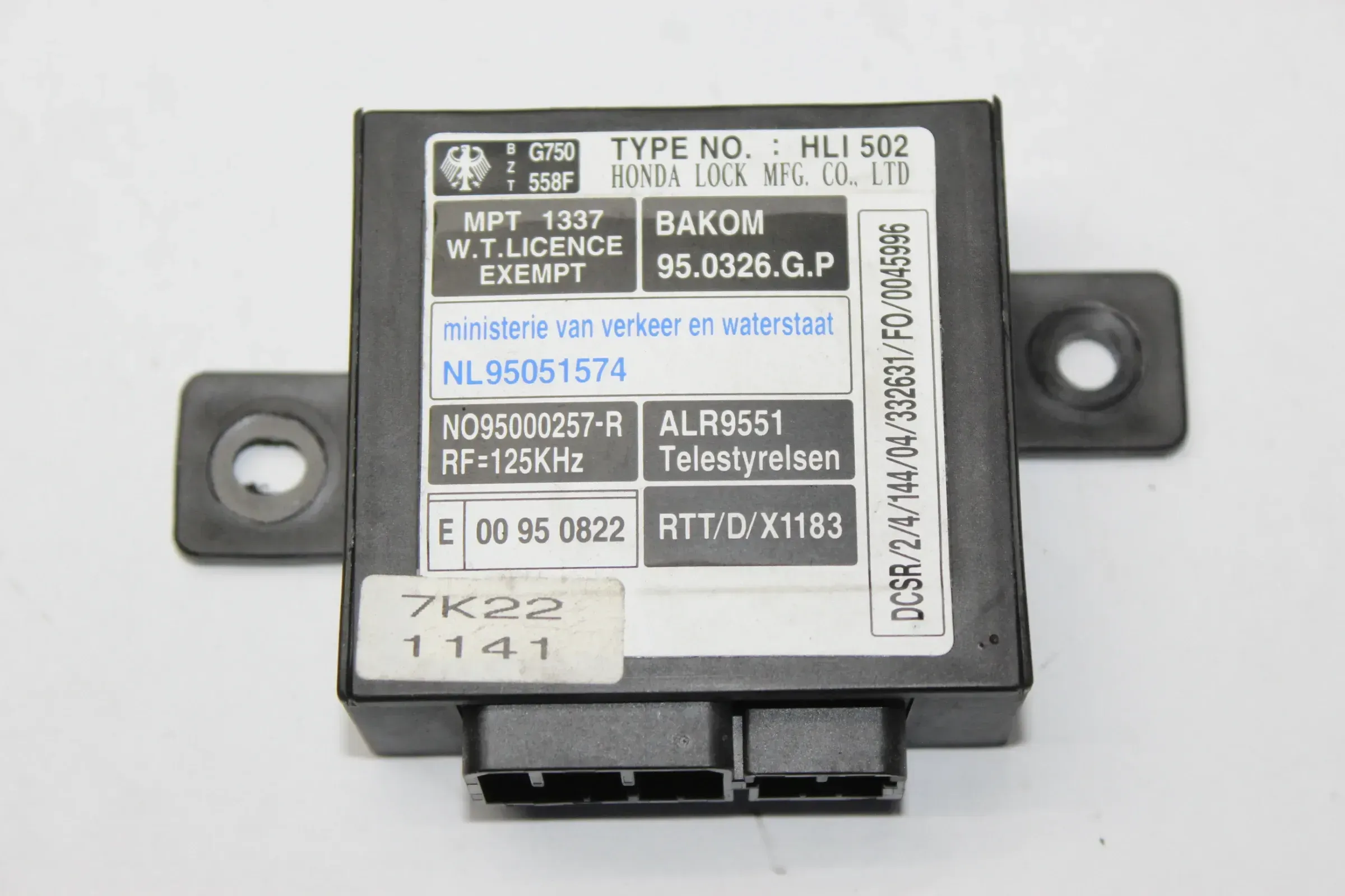 Steuergerät Wegfahrsperre Immobilizer NO95000257-R Honda Civic VI 1.4i Bj.98 - Bild 1