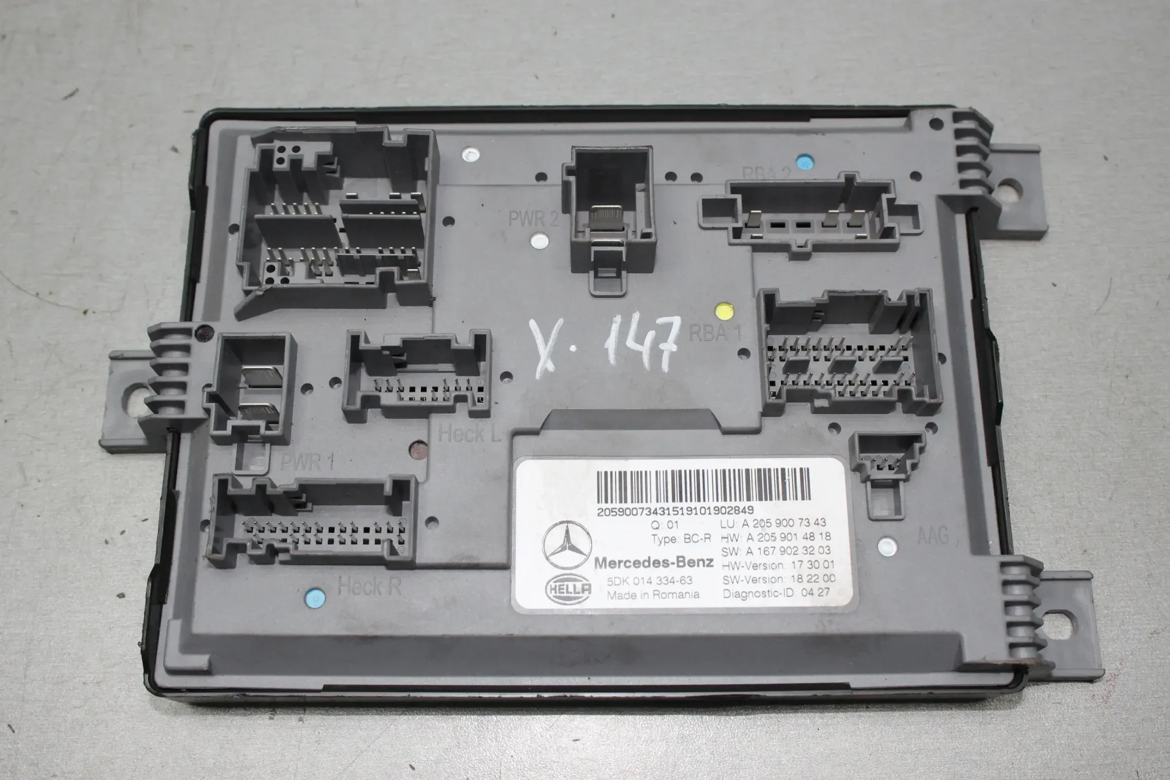 Mercedes Benz W205 Steuergerät BC-R Modul SAM A2059007343, A2059014818 - Bild 1