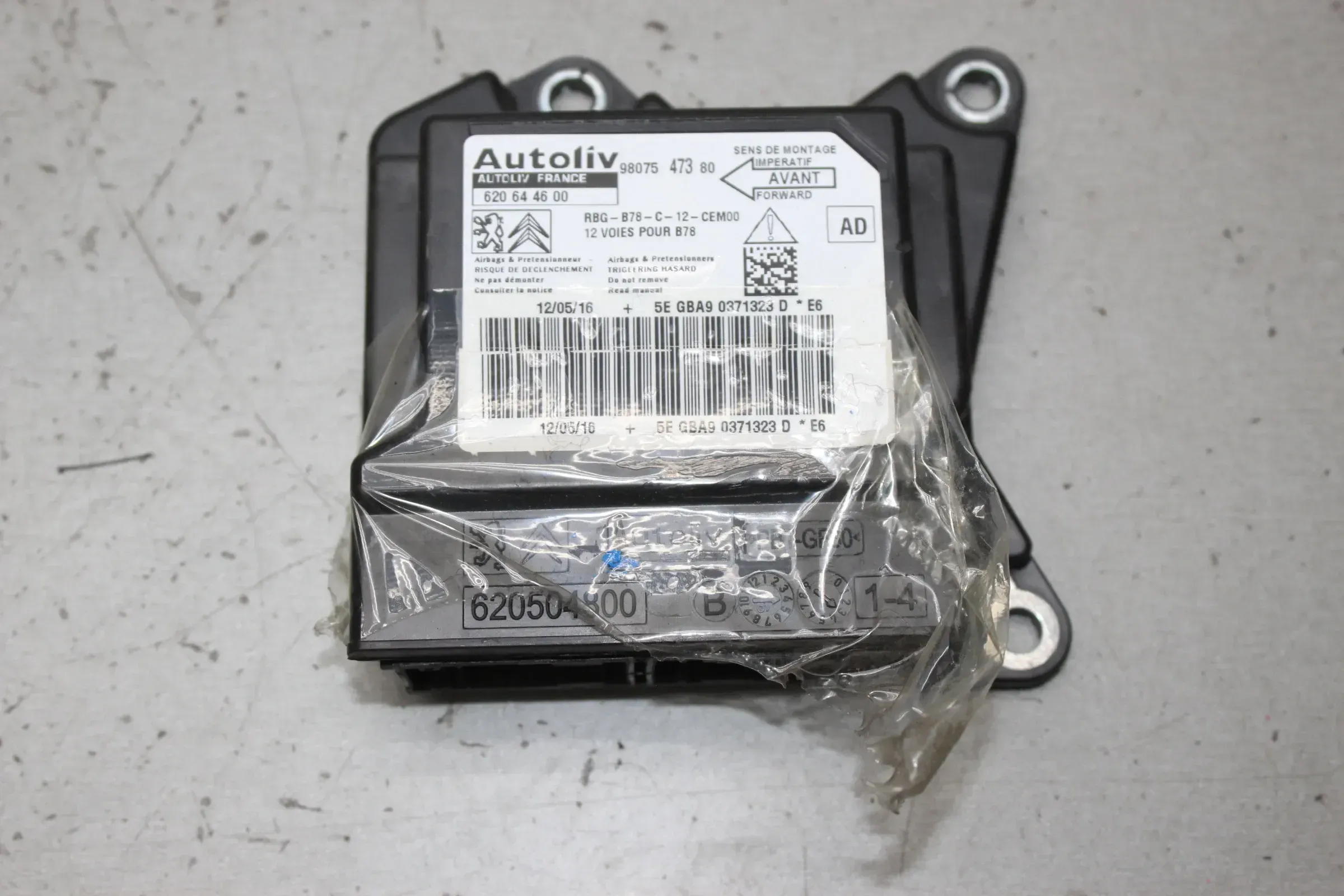 Airbagsteuergerät Steuergerät 9807547380 Citroen C4 Picasso II Bj.17 - Bild 1