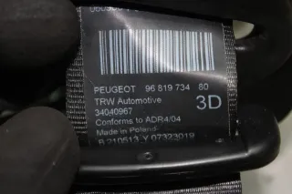 Sicherheitsgurt Gurt 3-Reihe hinten rechts 9681973480 Peugeot 5008 I 0E_ Bj.13 - Bild 3