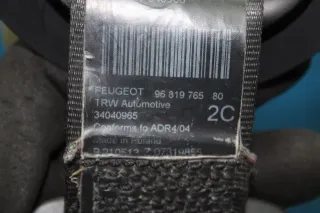 Sicherheitsgurt Gurt 2-Reihe hinten mitte 9681976580 Peugeot 5008 I 0E_ Bj.13 - Bild 4