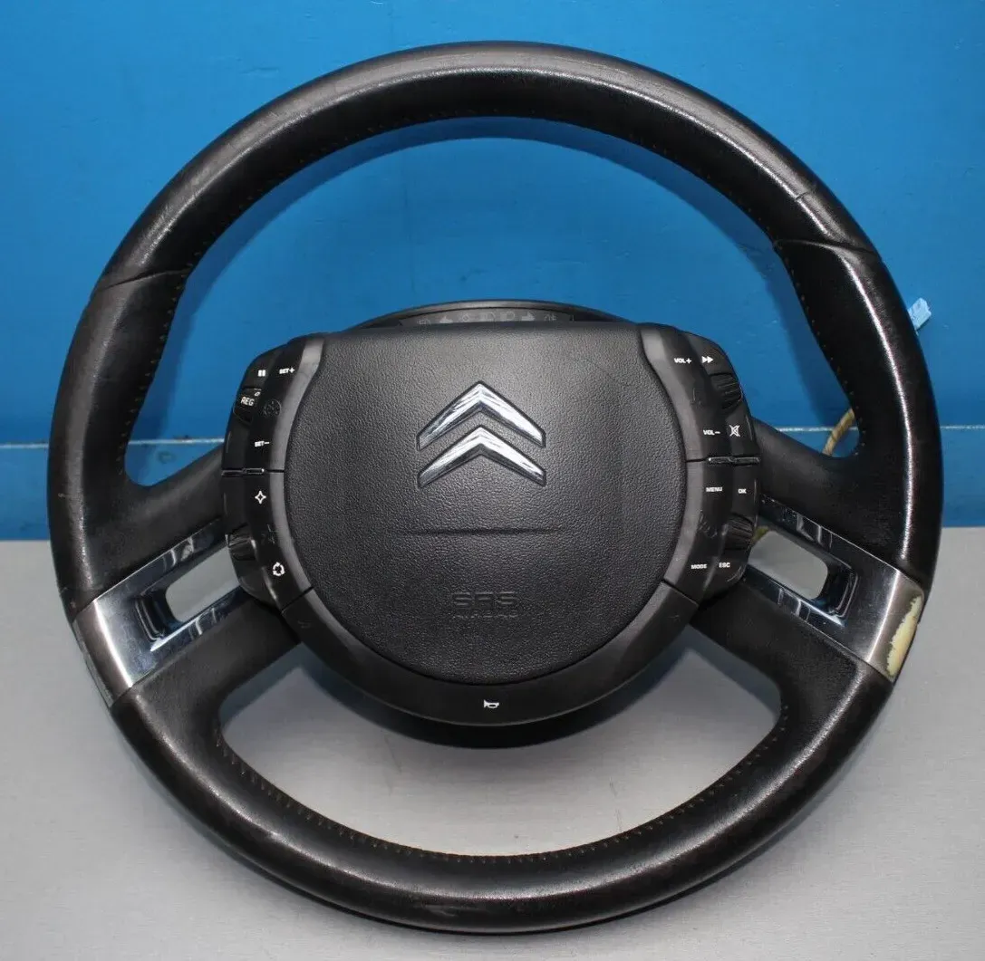 Leder Lenkrad mit Modul 96866504ZD 96866511VD Citroen C4 I UA Picasso Bj.09 - Bild 1