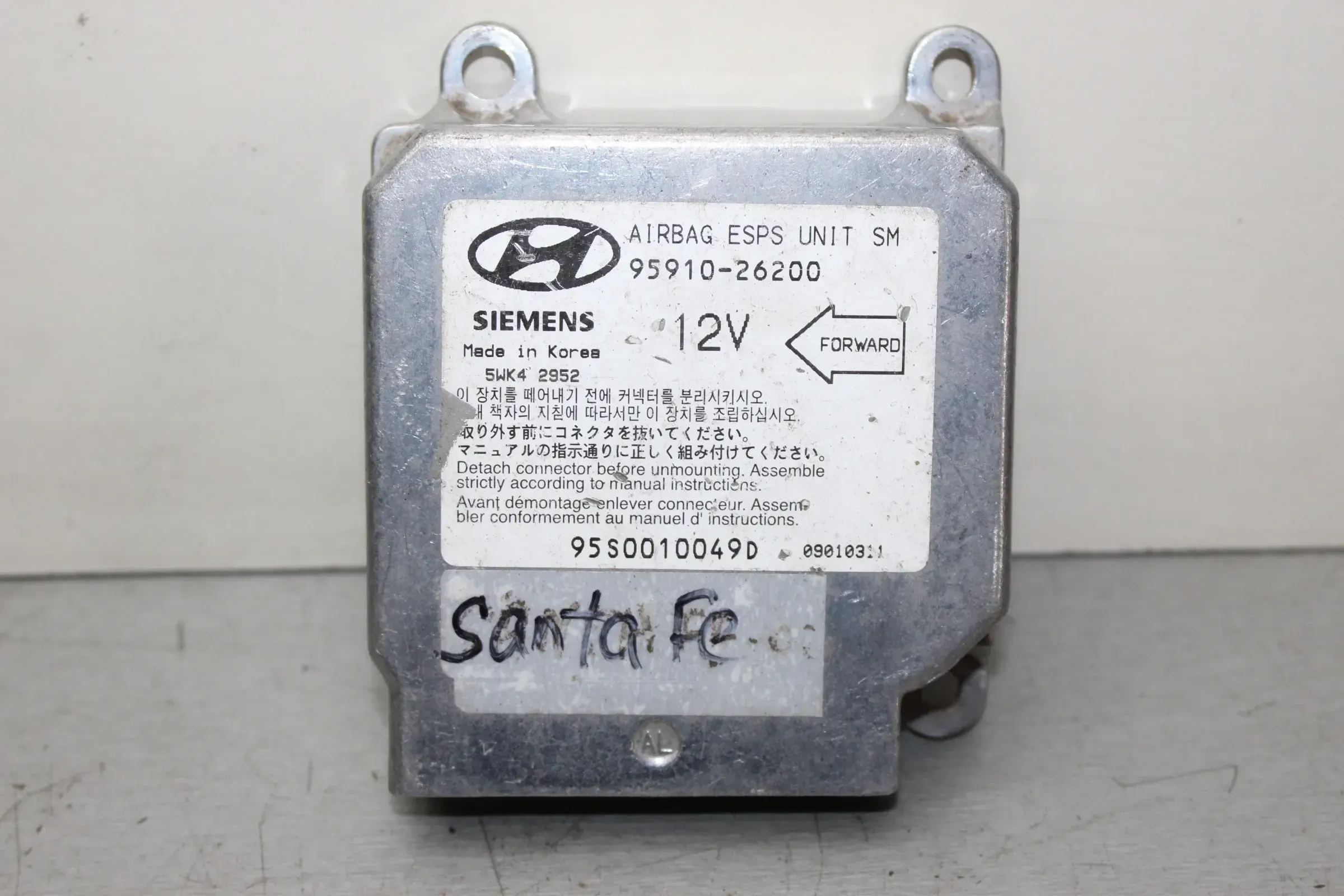 Steuergerät Airbagsteuergerät 95910-26200 5WK42952 Hyundai Santa Fe I Bj.02 - Bild 1