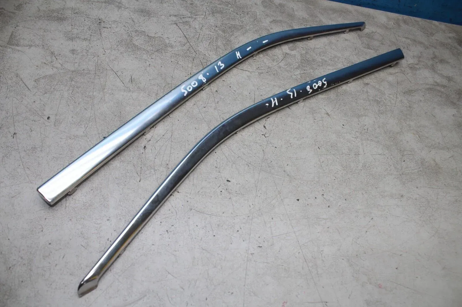 Alu Leiste Zierleiste Seitenscheibe hinten links rechts Peugeot 5008 I 0E_ Bj.13 - Bild 1