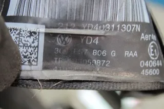 VW Passat Variant 3C5 Gurt Sicherheitsgurt hinten rechts 3C1857806G - Bild 3