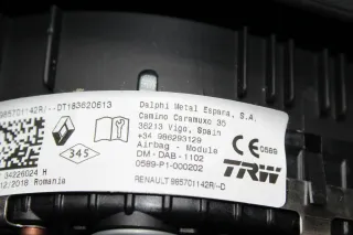 Kunststoff Lenkrad mit Modul 484001085R 985701142R Dacia Logan MCV 2 II Bj.19 - Bild 9