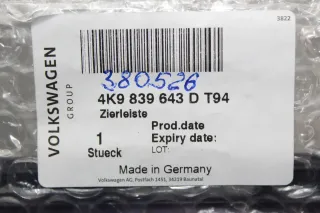 Zierleiste für Fensterführung oben hinten links 4K9839643D Audi A6 S6 4A - Bild 9
