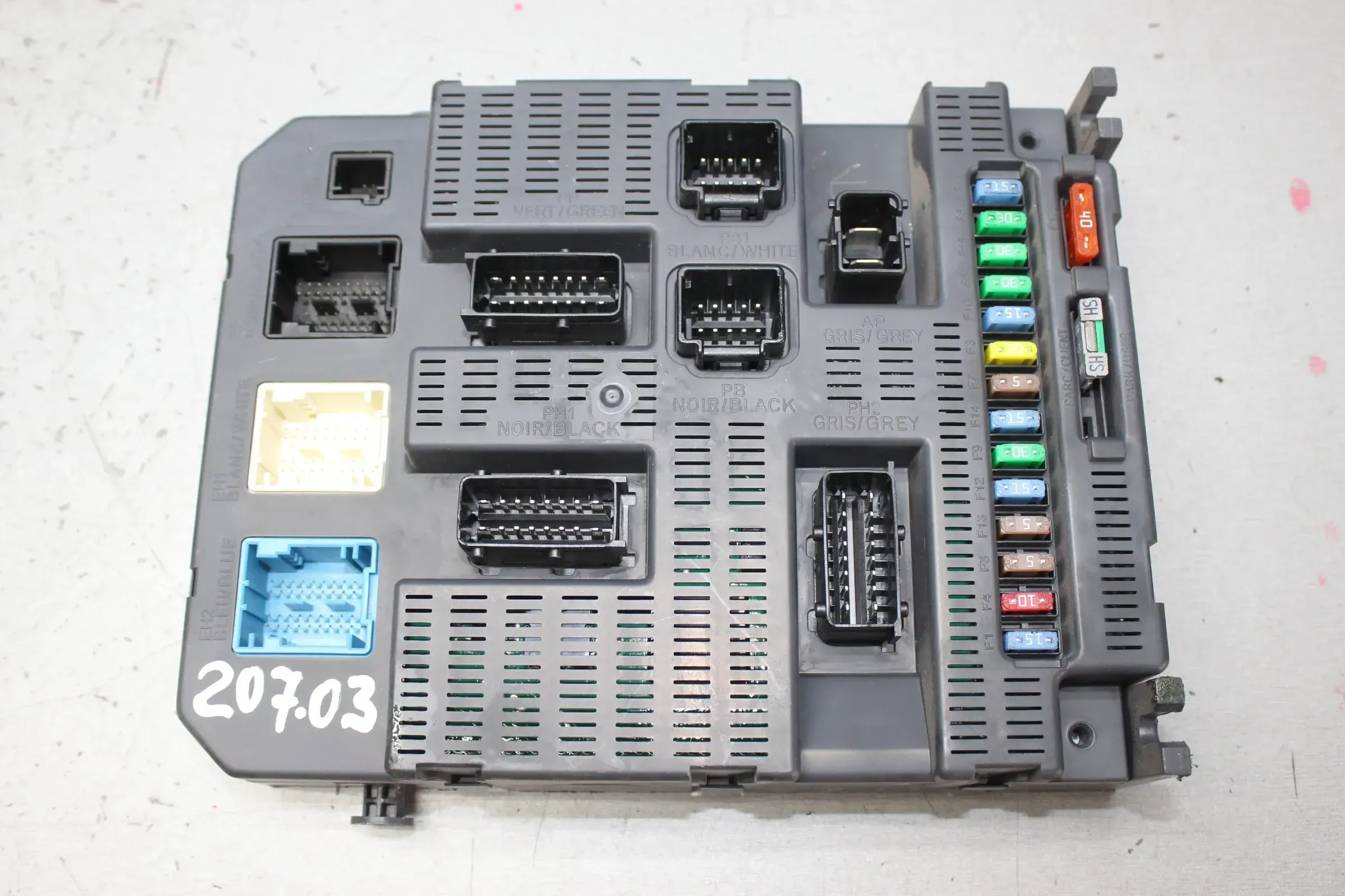 Steuergerät ECU Modul BSI Sicherungskasten 9663798480 Peugeot 207 Bj.07 - Bild 1