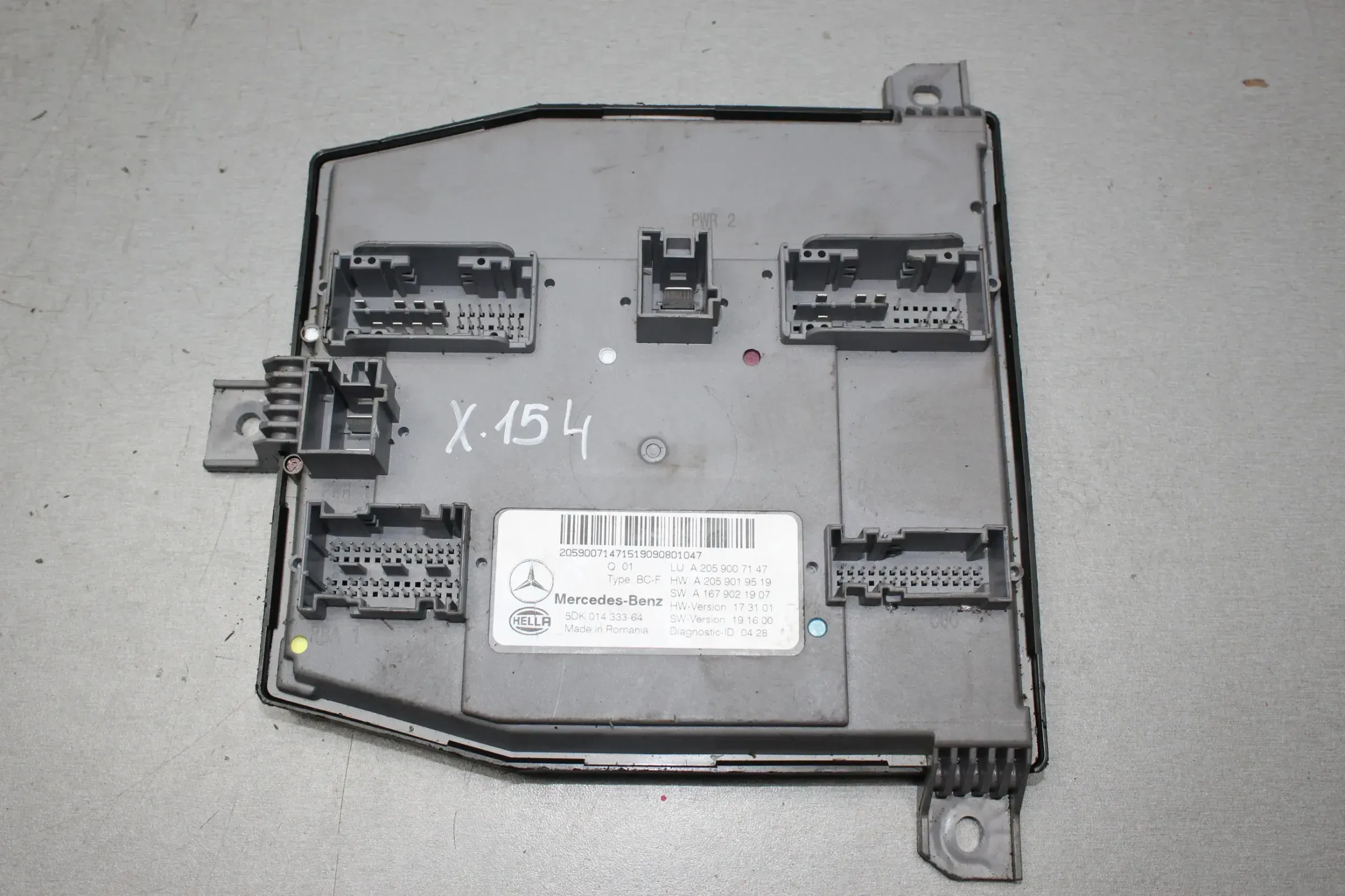 Mercedes Benz W205 Steuergerät BC-F Modul SAM A2059007147, A2059019519 - Bild 1