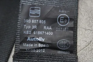 Sicherheitsgurt Gurt hinten links = rechts 3R0857805 Seat Exeo ST Kombi Bj.12 - Bild 2