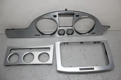 Background image for 3x Blende Dekorleiste Rahmen Tachoblende ALU Dekor VW Passat 3C B6 Bj.06