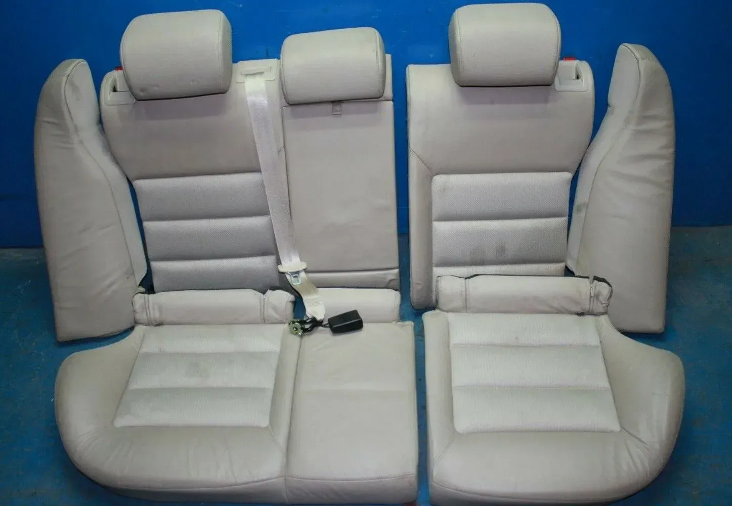 Rücksitzbank Rücksitz Sitz hinten Teilleder Beige Skoda Octavia II 1Z5 Kombi - Bild 1