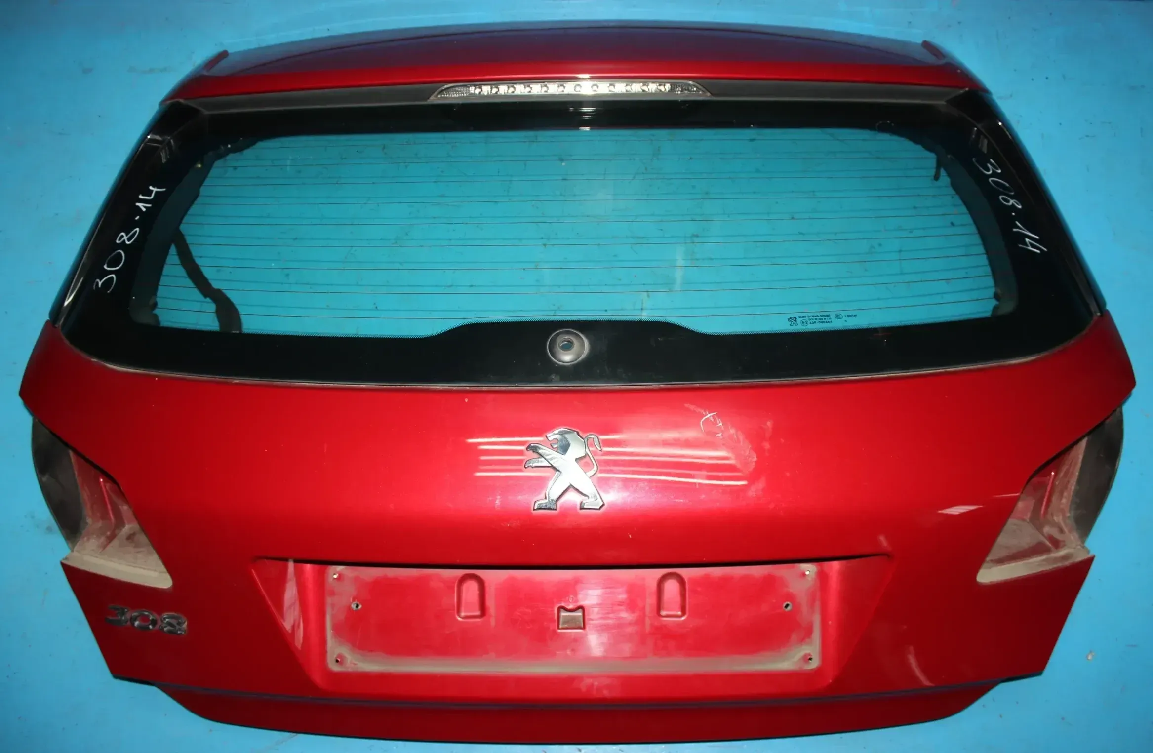 Heckklappe Kofferraumklappe Heckscheibe EPYD Rubinrot Peugeot 308 II T9 Bj.14 - Bild 1