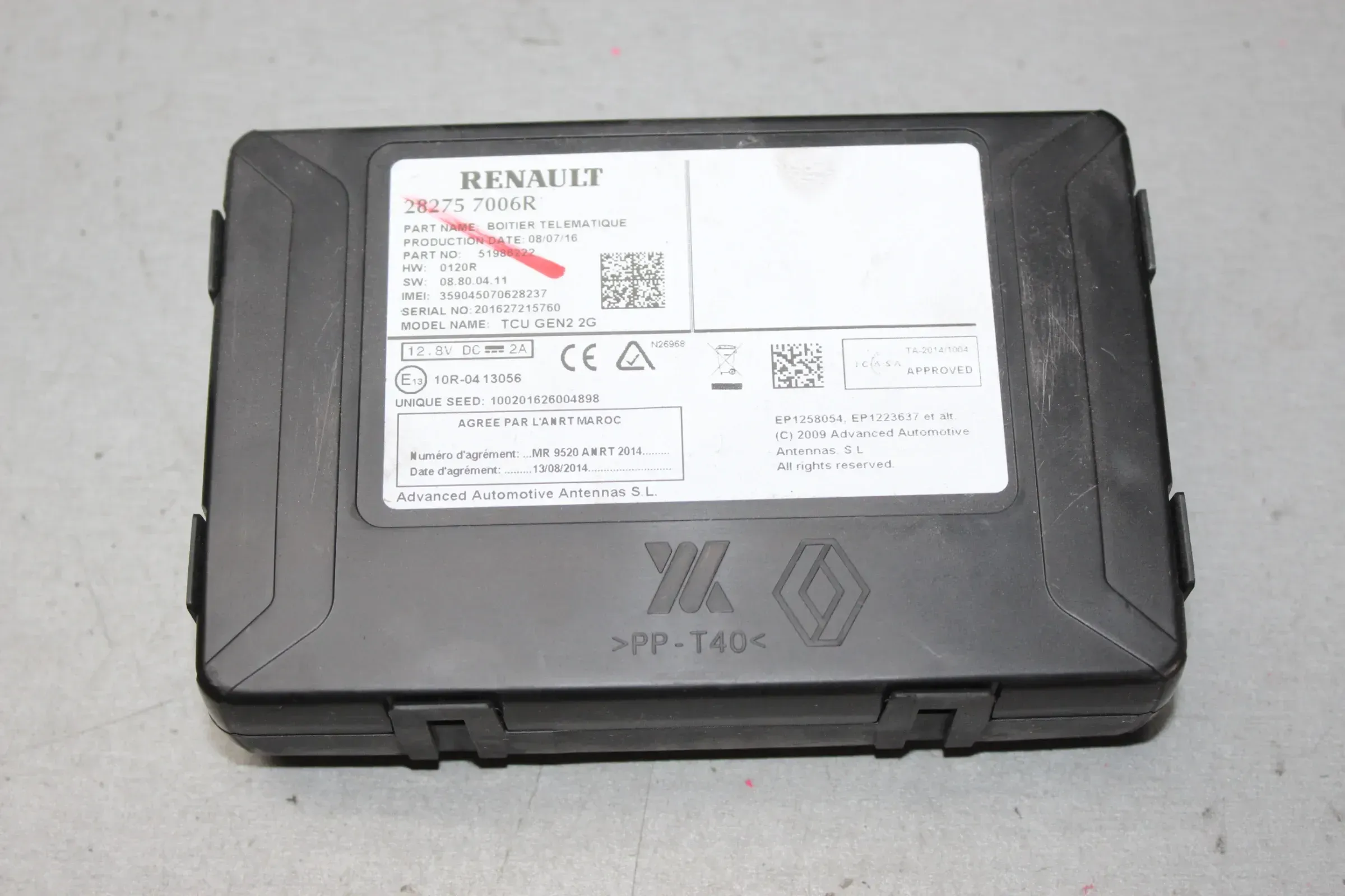 Telematik TCU GEN2 2G Steuergerät 282757006R Renault Kadjar Bj.16 - Bild 1
