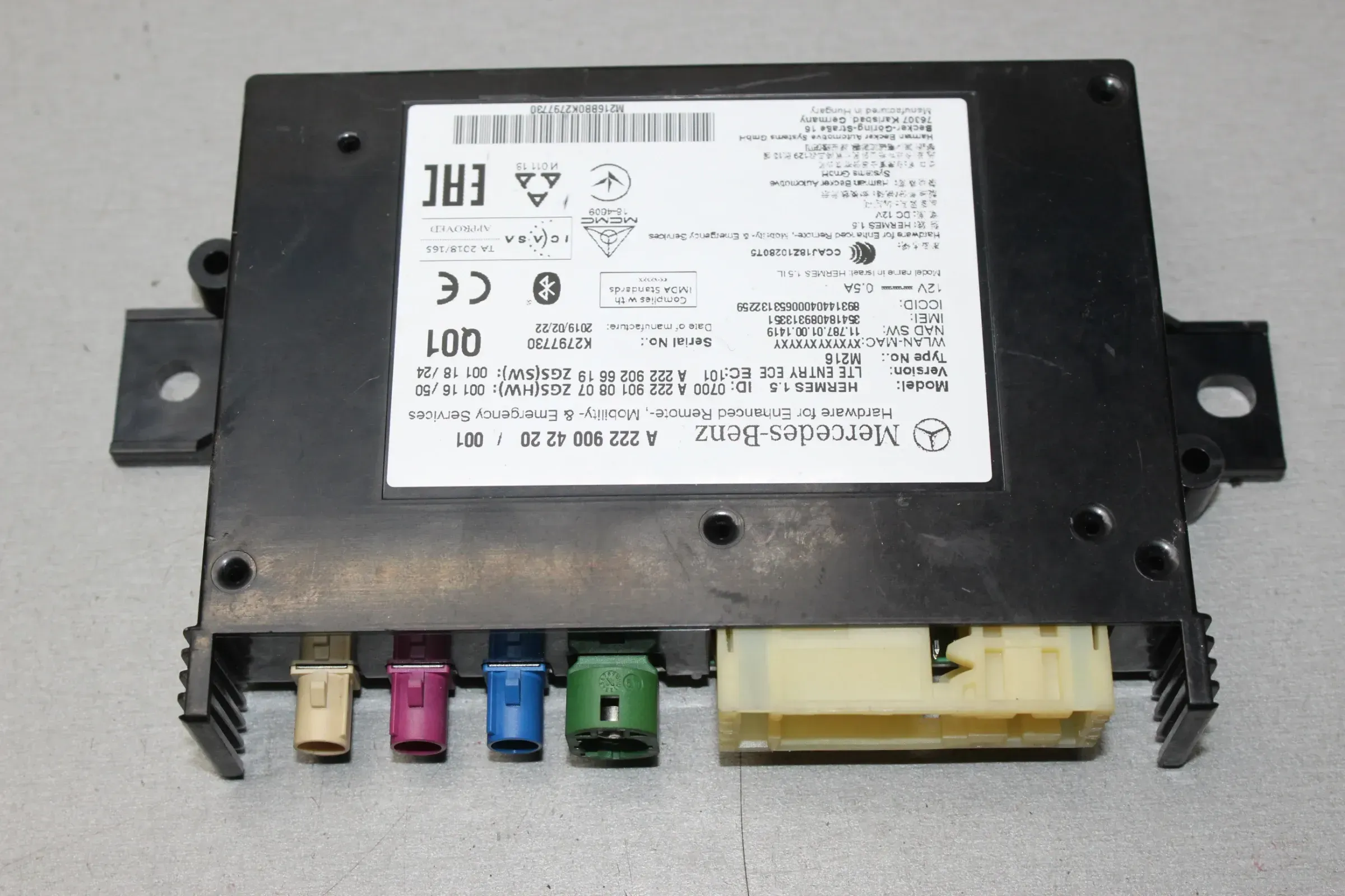 Steuergerät Bluetooth Interface A2229004220 Mercedes Benz GLC X253 Bj.19 - Bild 1