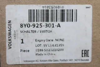 NEU Original Mehrfachschalter Schalter Warnblinkschalter 8Y0925301A Audi A3 8Y - Bild 2