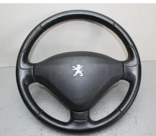 Leder Lenkrad mit Modul 96500674ZD Peugeot 207 SW Bj.07 - Bild 1