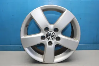 1x Alufelge 16 Zoll 6,5Jx16 ET50 LK 5x112 1T0601025G VW Touran 1T1 1T2 Bj.08 (3) - Bild 2