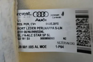 Neu Original Audi Q3 8U Sitzbezug Sitz vorne links Sport Leder Perlnappa S-Line - Bild 8