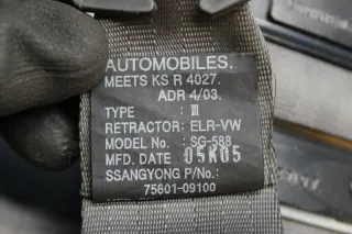Sicherheitsgurt Gurt hinten rechts 75601-09100 SsangYong Kyron Bj.06 - Bild 4