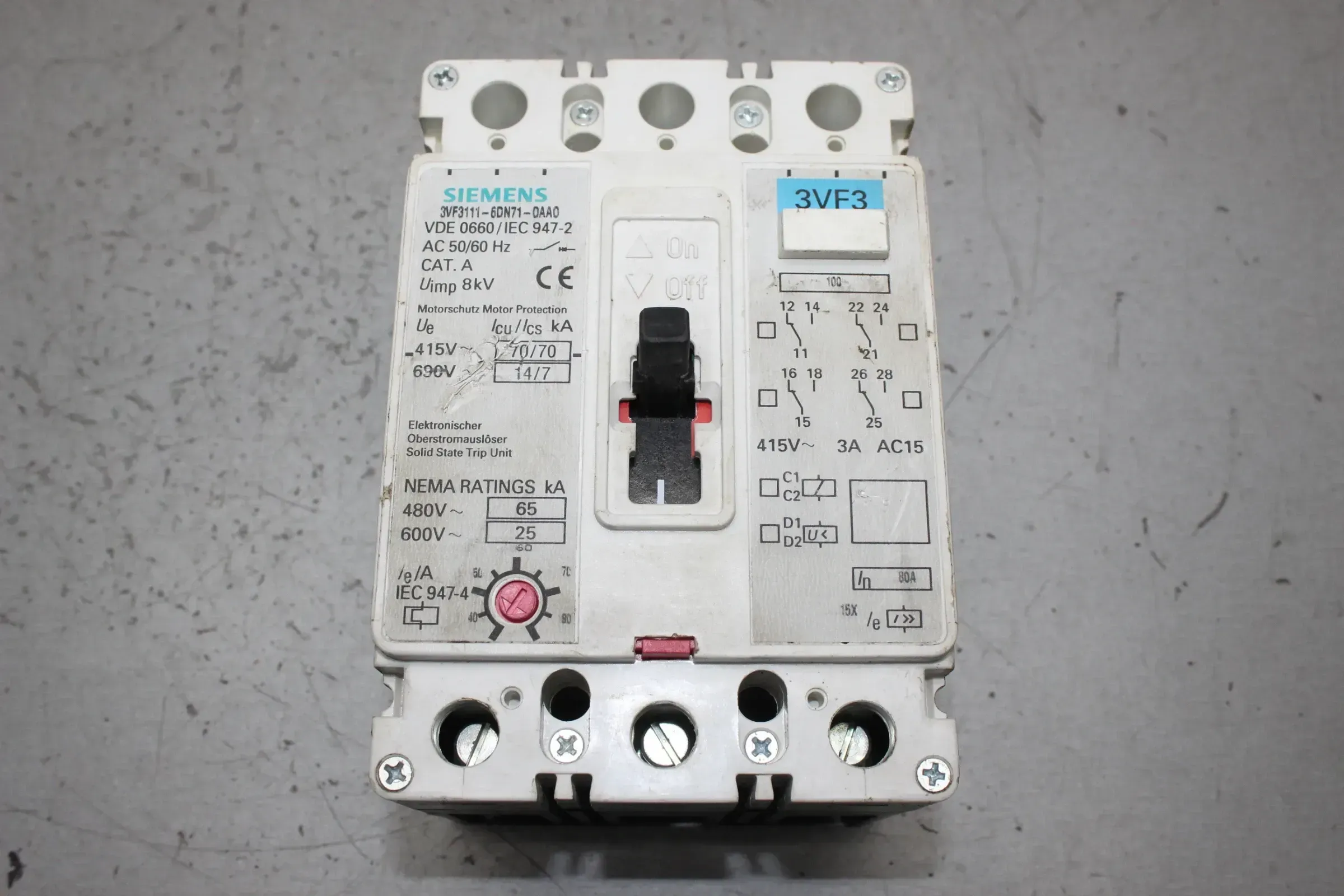 Siemens 3VF3111-6DN71-0AA0 Leistungsschutzschalter Motorschutz 3-Polig - Bild 1