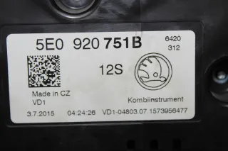 Tacho Kombiinstrument 5E0920751B A2C97095700 Skoda Octavia III 5E - Bild 5