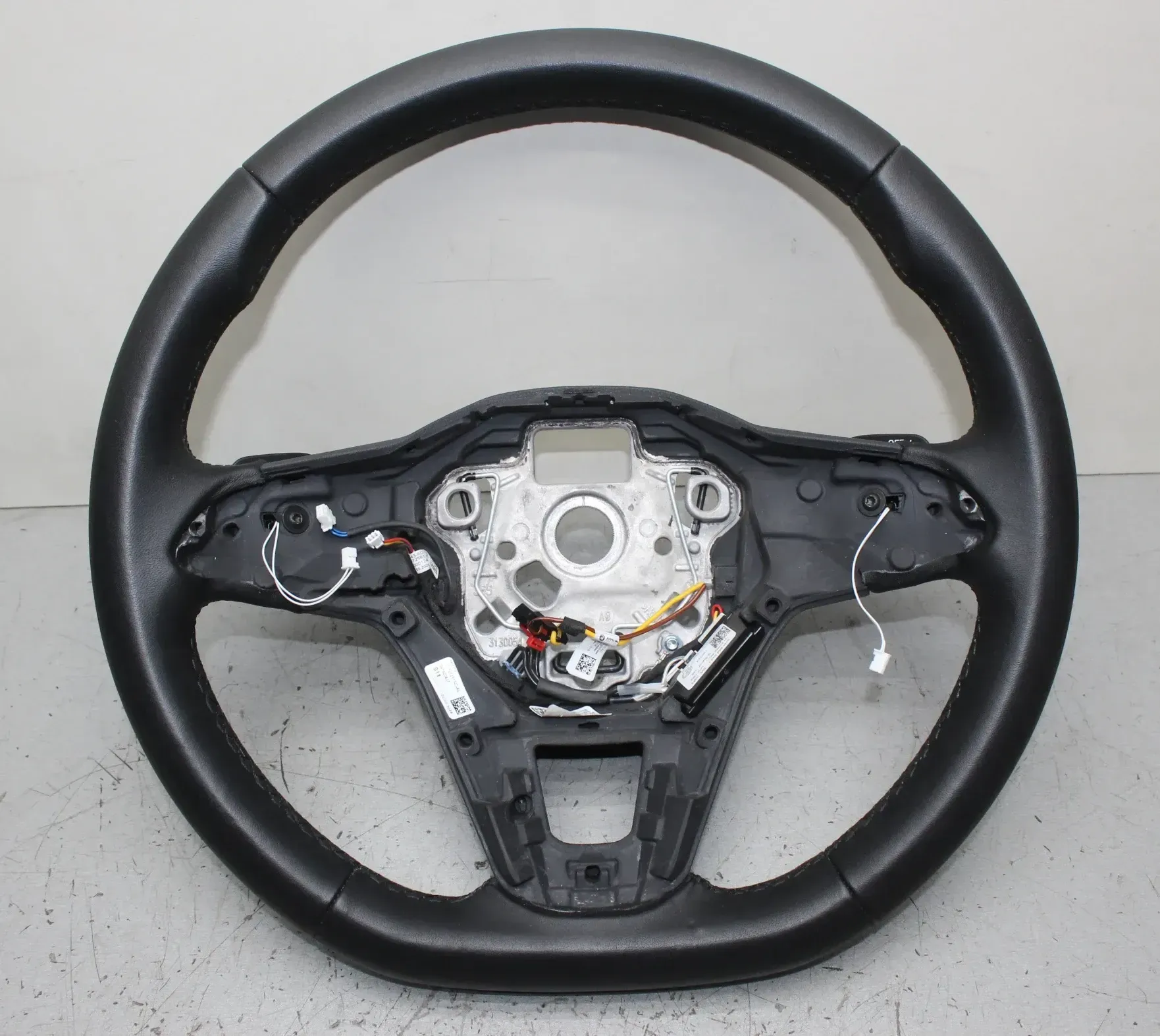 VW Golf 8 VIII Leder Lenkrad Schaltwippen 5H0419093, 5H0959542L ohne Anbauteile - Bild 1