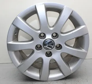 1x Alufelge 6Q0601025Q Felge 6,J x 14 ET43 LK 5x100 VW Polo IV 9N3 Bj.05 (1 - Bild 2
