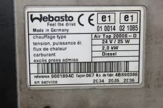 Webasto Heizgerät Standheizung Air Top 2000S-D 010014021085 Diesel 24V 25W (I) - Bild 7