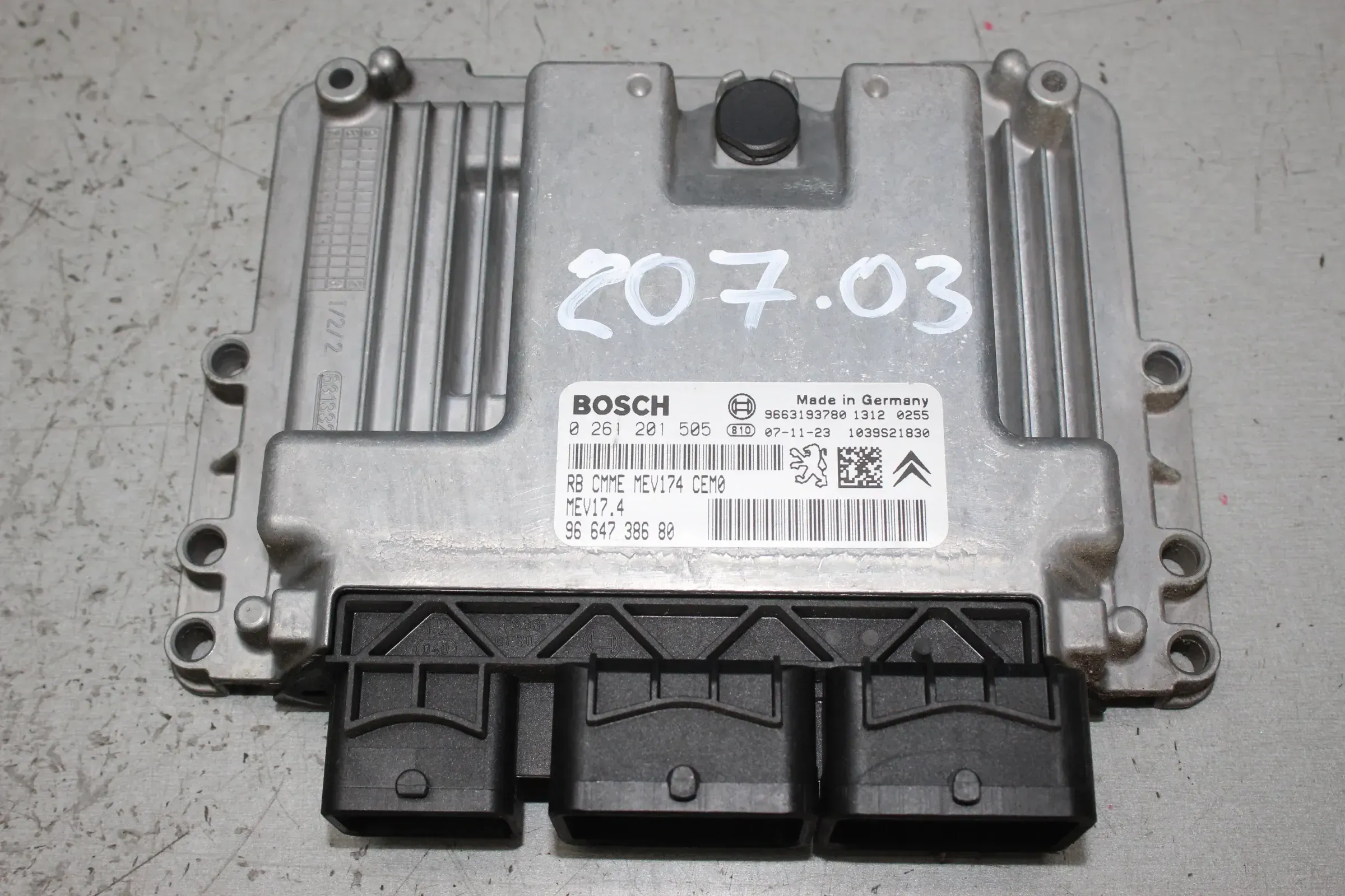 Motorsteuergerät 0261201505, 9664738680, 9663193780 Peugeot 207 1.6 16V Bj.07 - Bild 1