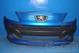 Peugeot 1007 KM Stoßstange Frontschürze Kühlergrill Logo vorne Blau KMFD - Bild 1