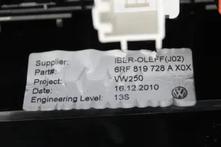 Luftdüse mit Schalter Warnblinker ESP Heckscheibenheizung VW Polo V 6R Bj.11 - Bild 4