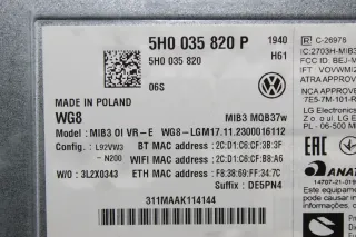 5H0035820P Steuergerät Informationselektronik Bluetooth Navigation VW Multivan - Bild 6