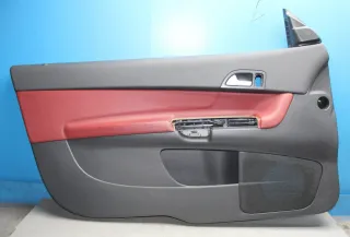 Türverkleidung Türpappe vorne links Leder Rot Volvo C30 D4 Facelift Bj.11 - Bild 1