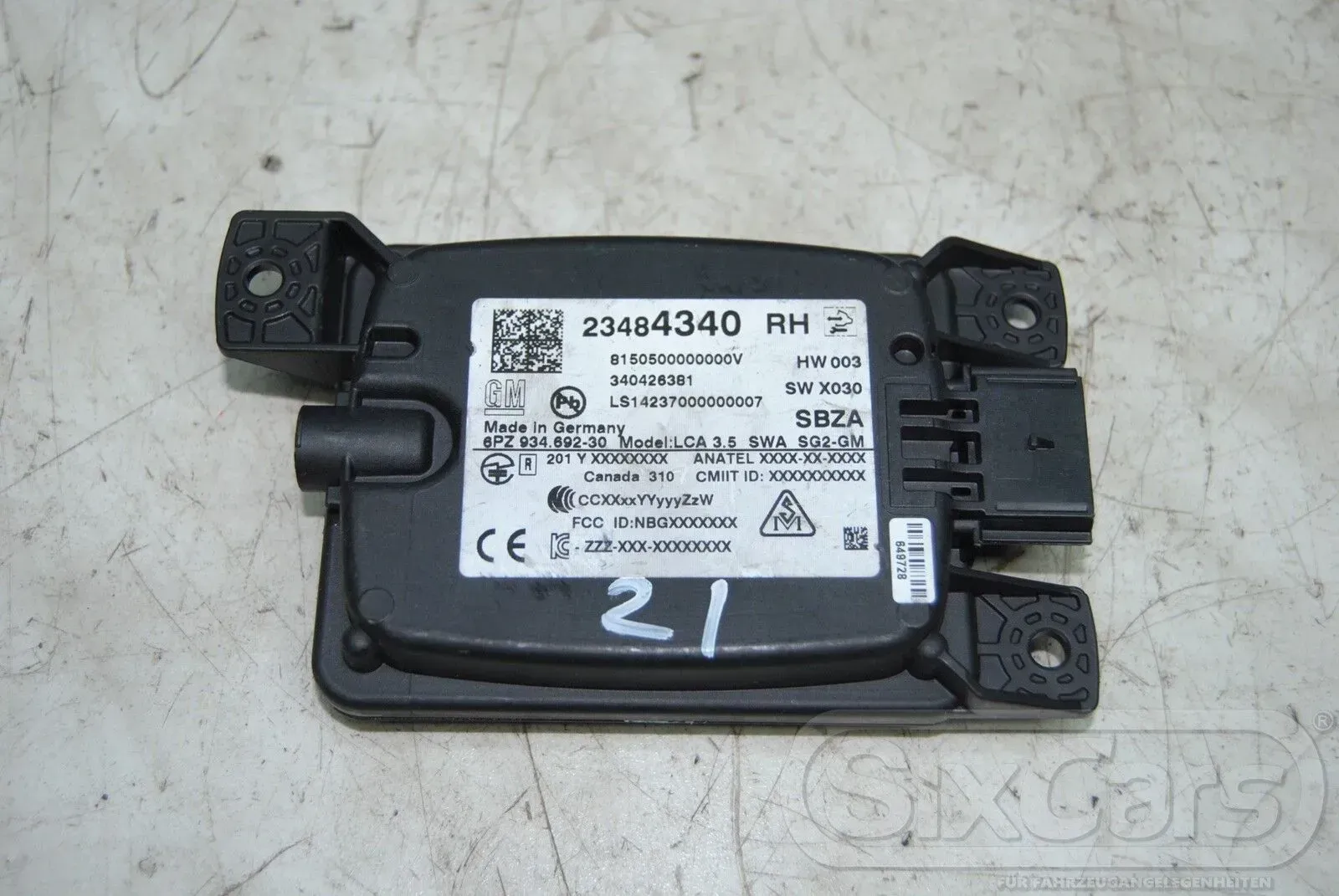 Steuergerät Spurhalteassistent Totwinkelerkennung GM 23484340 RH 340426381 - Bild 1