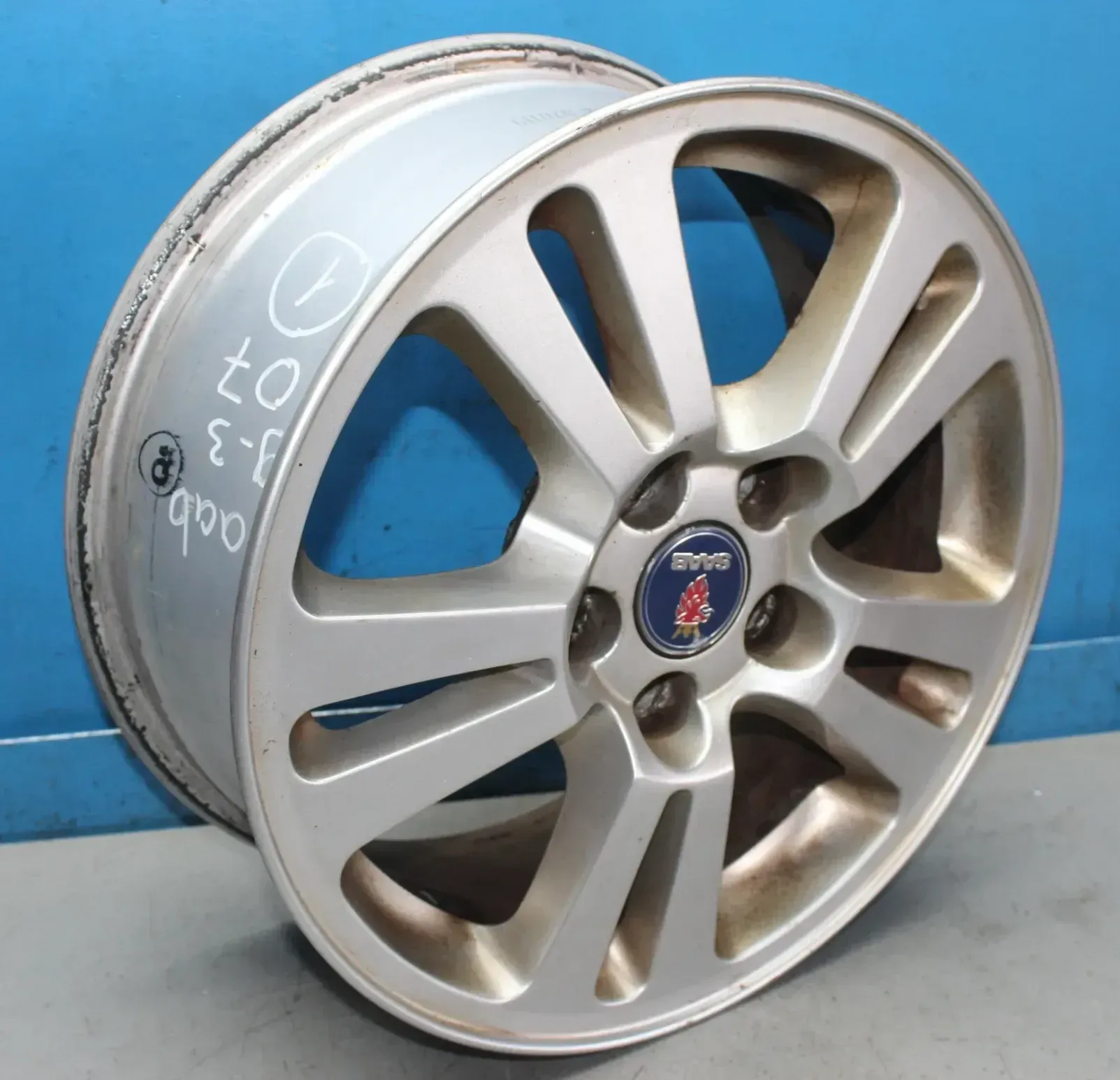 1x Alufelge Felge 12804095 6,5Jx16 H2 ET41 LK 5x110 Saab 9-3 YS3F Bj.07 (1) - Bild 1