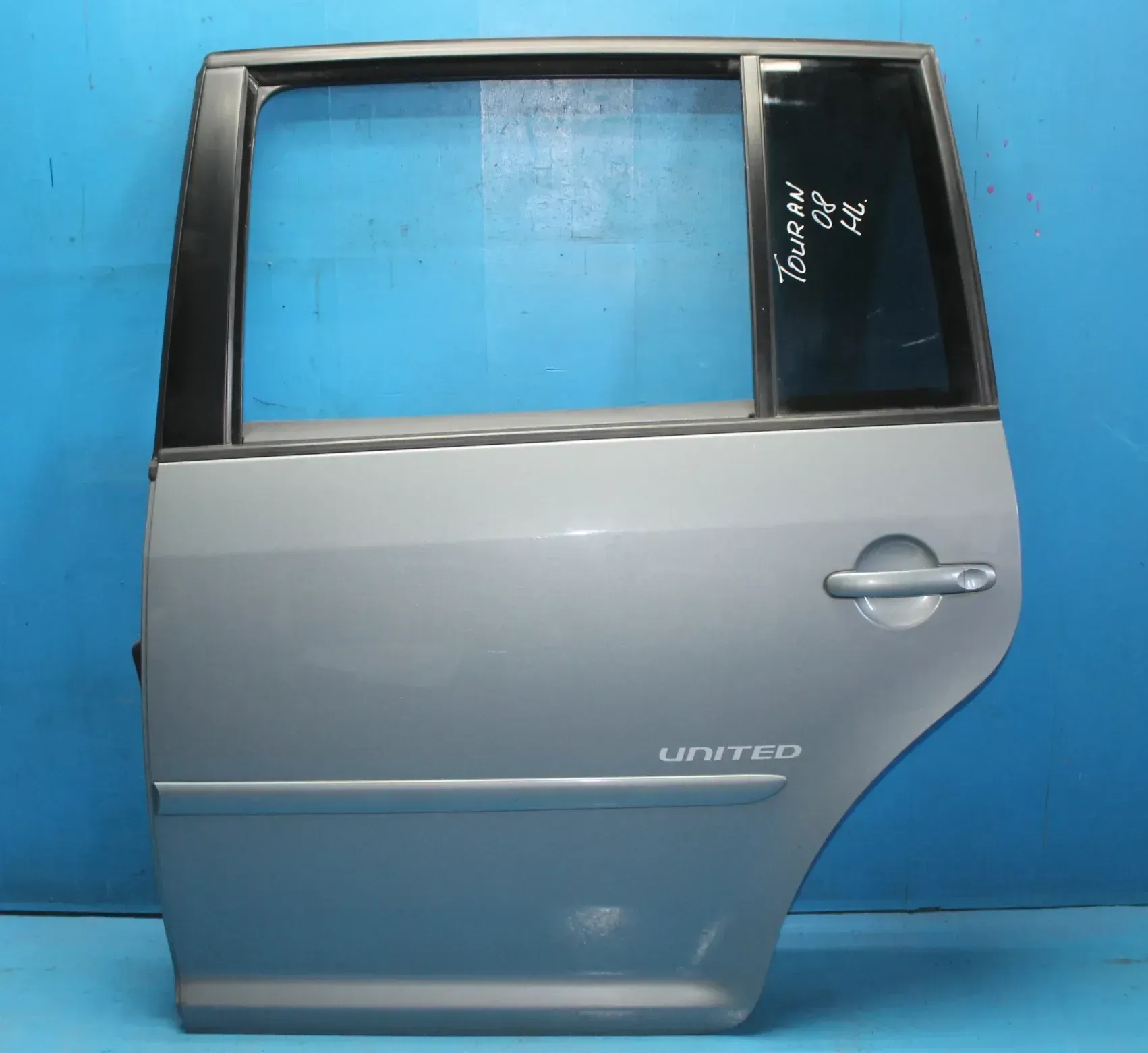 Tür komplett hinten links Grau, LR7N VW Touran 1T1 1T2 Bj.08 - Bild 1