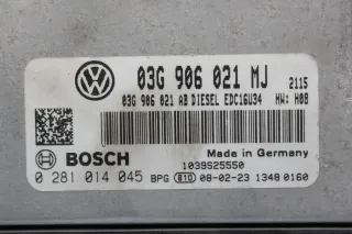 Motorsteuergerät Steuergerät 03G906021MJ, 0281014045 VW Touran 1T 2.0 TDI Bj.08 - Bild 3