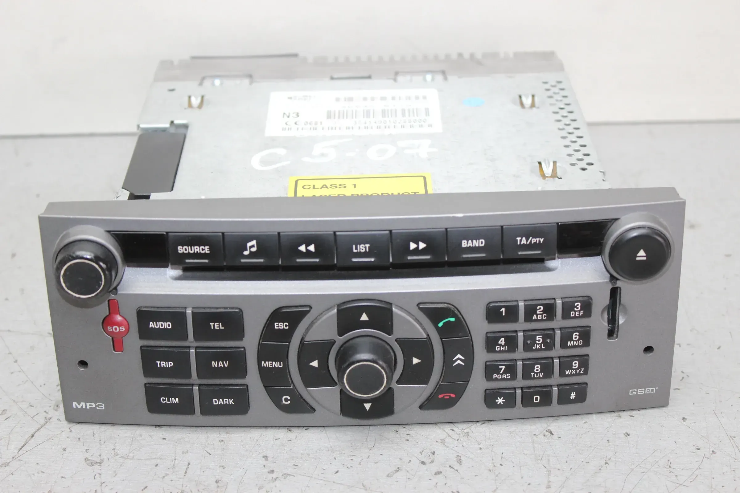 Autoradio Navi Radio CD Navigation MP3 GSM Tel 96645761YW Citroen C5 RC Bj.07 - Bild 1