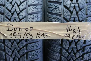 2x Winterreifen Reifen Dunlop Winter Response-2 195/65 R15 91T ca. 8 mm DOT 4424 - Bild 10