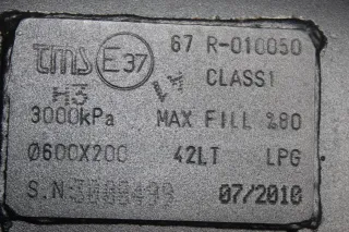 Landi Renzo D600 H200 Gastank Autogas LPG Tank 42L Reserveradamulde 67R-010050 - Bild 6